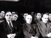 Gh.Gheorghiu Dej la Conferinţa Naţională a P.C.R. (C.I.Parhon, prof.Stoilov, Serghei Sevcenco, Petre Borilă).(17- 21 octombrie1945)