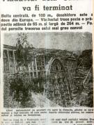 ”Viaductul de la Caracău” în curs de repunere în funcţie. Imagine apărută în ”Scânteia” din 19 iunie 1946.(19 iunie 1946)