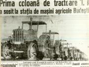 Prima coloană de tractoare I.A.R. a sosit la staţia de maşini agricole Budeşti.(5 iulie 1947)