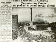 Imagine asupra termocentralei Paroseni.(27 noiembrie 1955)