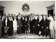 Aspect după decorarea, în cadrul unei festivităţi organizate la Palatul Republicii, cu înalte distincţii oferite prin decret prezidenţial unor vechi militanţi, cu prilejul împlinirii vârstei de 70, 75, 80, 85 sau 90 de ani. 