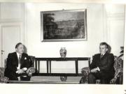 Preşedintele Nicolae Ceauşescu a primit pe Knut Frydenlung, ministrul afacerilor externe al Norvegiei, care efectuează o vizită oficială în România. La primire a participat Ştefan Andrei – ministrul afecerilor externe. (7.III.1979).