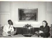 Nicolae Ceauşescu, secretar general al P.C.R., preşedintele R.S.R., a primit pe Edgar Tekere, secretar general al Uniunii Naţionale Africane Zimbabwe (Z.A.N.U.), care face o vizită în ţara noastră la invitaţia C.C. al P.C.R. (16.III.1979).