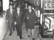 Aspect din timpul vizitei de lucru a preşedintelui Nicolae Ceauşescu la întreprinderea „Electronica” din Capitală.   (31.V.1979).