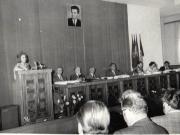 Aspect de la lucrările Plenarei Consiliului Naţional pentru Ştiinţă şi Tehnologie. (7-8.VI.1979).