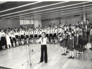 Aspect de la Festivalul Internaţional „Copiii lumii doresc pacea”, organizat la tabăra de pionieri şi şcolari de la Năvodari, de către Consiliul Naţional al Organizaţiei Pionierilor şi C.N.R. pentru UNICEF, în cadrul anului internaţional al Copilului. (20.VII.1979).