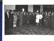 Preşedintele Nicolae Ceauşescu şi Elena Ceauşescu au primit pe şefii delegaţiilor participante la Reuniunea ministerială de la Bucureşti a Grupului celor 77.17.VIII.1979).