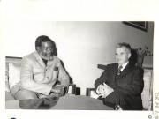 Nicolae Ceauşescu, secretar general al P.C.R., preşedintele R.S.R., a primit pe Sam Nujoma, preşedintele Organizaţiei Poporului din Africa de Sud-Vest (SWAPO), conducătorul delegaţiei SWAPO, care participă la lucrările celui de-al XII-lea Congres al P.C.R (20.XI.1979).