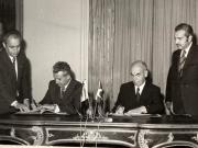 Vizita oficială a lui Nicolae Ceauşescu în Turcia. Solemnitatea semnării comunicatului comun. (22-25 iunie 1976)