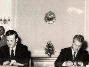 Vizita oficială de prietenie în Româna a preşedintelui Republicii Arabe Siriene, Hafez El Assad. Semnarea comunicatului comun. (26-28 iunie 1976)