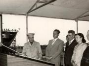 Vizita de lucru a preşedintelui Nicolae Ceauşescu, a altor conducători de partid şi de stat, în judeţul Constanţa. Vizita la Şantierul Naval din Mangalia. (9 iulie 1976)