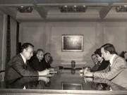 Primirea la Nicolae Ceauşescu a delegaţiei Partidului Muncitoresc Socialist Luxemburghez, condusă de Lydie Schmit, preşedintele partidului. (31 august 1976)