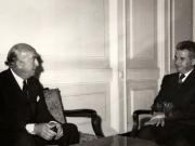 Primirea lordului cancelar, Elwyn Jones, Speakerul Camerei Lorzilor din Anglia. (22 septembrie 1976)