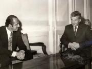 Primirea la preşedintele Nicolae ceauşescu a lui Edouard Saouma, director general al F.A.O. (Organizaţia Naţiunilor Unite pentru Alimentaţie şi Agricultură). (22 septembrie 1976)