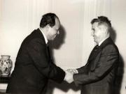 Primirea la Nicolae Ceauşescu a lui Ieng Sary, vice prim-ministru pentru afacerile externe al Guvernului Kampuchiei Democrate. (15 octombrie 1976)