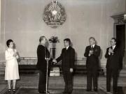 Vizita oficială în România a secretarului general al C.C. al P.C.U.S., Leonid Ilici Brejnev, căruia i s-a conferit ordinul „Steaua republicii Socialiste România” clasa I, cu eşarfă. (22-26 noiembrie 1976)