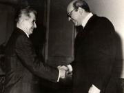 Primirea la preşedintele Nicolae ceauşescu a lui Bettino Craxi, secretar general al Partidului Socialist Italian, care s-a aflat în vizită în România, în fruntea unei delegaţii. (3 decembrie 1976)