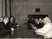 Convorbiri între preşedintele Nicolae Ceauşescu şi delegaţia condusă de Yasser Arafat, preşedintele Comitetului Executiv al Organizaţiei pentru Eliberarea Palestinei. (6 decembrie 1976)