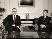 Primirea la preşedintele Nicolae ceauşescu a lui Dobrosav Ciulafici, preşedintele interimar al Consiliului Executiv Federal al R.S.F. Iugoslavia. (19 februarie 1977)