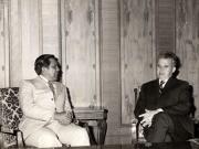 Primirea de către preşedintele Nicolae ceauşsecu a ministrului de externe al Malayeziei, Tengku Ahmad Rithauddeen. (6 mai 1977)