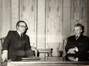 Nicolae Ceauşescu a primit pe Giuoancarlo Ghironzi, secretar de stat pentru afacerile externe al Republicii San Marino. (2 iunie 1977)