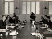 Întâlnirea prietenească, la Oradea, dintre preşedintele Nicolae Ceuşescu şi János Kádár prim secretar al C.C. al P.M.S. Ungar. (15 iunie 1977)