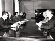 Primirea de către Nicolae Ceauşescu, secretar general al C.C al P.C.R., a delegaţiei Partidului Cominist din Australia condusă de Laurie Aarons, secretar al partidului, care la invitaţia C.C. al P.C.R., a făcut o vizită în ţara noastră.   (15 mai 1969).