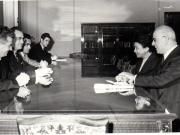 Aspect din timpul convorbirilor dintre Nicolae Ceauşescu, secretar general al C.C al P.C.R şi Ali Yalta, secretar general al Partidului Eliberării şi Socialismului din Maroc, care, la invitaţia C.C. al P.C.R., a făcut o vizită în ţara noastră.   (30  mai 1969).