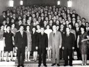 Nicolae Ceauşescu şi Ion Gheorghe Maurer în mijlocul delegaţilor participanţi la Congresul al X-lea al P.C.R din judeţele Buzău şi Braşov.   (6-12 august 1969).