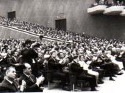 Nicolae Ceauşescu expunând raportul C.C. al P.C.R. la Congresul al X-lea al P.C.R    (6-12 august 1969).