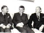 Primirea la Nicolae Ceauşescu, preşedintele Consiliului de Stat al R.S.R., a premierului olandez, Piet Js de Jong, care, împreună cu Joseph Luns, ministrul Afacerilor Externe al Olandei, face o vizită protocolară în ţara noastră.   (29 octombrie 1969).