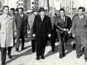 Aspect din timpul vizitei de lucru a lui Nicolae Ceauşescu, secretar general al P.C.R., în cartierul Titan din Bucureşti.   (12 noiembrie 1969).