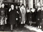 Vizita de lucru a lui Nicolae Ceauşescu, secretar general al P.C.R, în oraşul şi portul Olteniţa, după vizitarea fabricii de fire din celofibră.    (20 ianuarie 1970).
