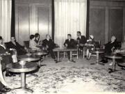 Aspect din timpul vizitei protocolare la Nicolae Ceauşescu, preşedintele Consiliului de Stat al R.S.R., a preşedintelui Republicii Turcia, Cevdet Sunay. (13 aprilie 1970).