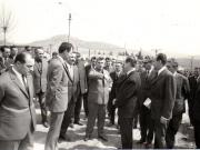 Nicolae Ceauşescu, secretar general al P.C.R., la şantierul şi fabrica de confecţii Miercurea Ciuc, cu prilejul vizitei de lucru în judeţul Harghita.       (24  aprilie 1970).