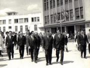 Nicolae Ceauşescu, secretar general al P.C.R, vizitând Institutul de fizică atomică.    (6 mai 1970).