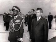 Vizita preşedintelui Republicii Africa Centrală, g-ral Jean Bedel Bokassa.     ( iulie 1970).