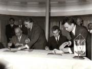 Ruse. R.P. Bulgaria. Convorbiri oficiale între delegaţiile de partid şi guvernamentale ale R.S. Bulgaria şi R.S.R. Semnarea declaraţiei comune.      ( septembrie 1970).  