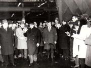 Vizita de lucru a lui Nicolae Ceauşescu, secretar general al P.C.R., preşedintele Consiliului de Stat al R.S.R la Uzina de maşini electrice Bucureşti.    (29 ianuarie 1971).