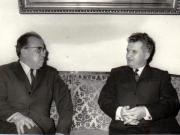 Primirea la Nicolae Ceauşescu a lui Santiago Carilio, secretarul general al Partidului Comunist din Spania.(24 februarie 1971).