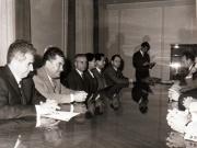 Primirea la Nicolae Ceauşescu a delegaţiei oficiale a Partidului Comunist din Belgia, condusă de Robert Dusart.  (20 septembrie 1971).