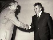 Primirea la Nicolae Ceauşescu a delegaţiei oficiale a Partidului Comunist din Belgia, condusă de Robert Dusart. (20 septembrie 1971).