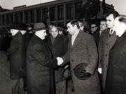 Plecarea delegaţiei de partid condusă de Nicolae Ceauşescu pentru a participa la lucrările celui de-al VI-lea Congres al Partidului Muncitoresc Unit Polonez.(5 decembrie 1971).