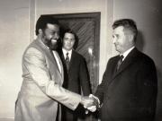 Primirea la C.C. al P.C.R. a preşedintelui organizaţiei populare din Africa de sud-vest, Sovu Nujoma.(30 decembrie 1971).