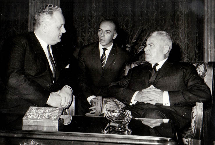 Primirea de către Nicolae Ceauşescu a ministrului economiei al Republicii Federale Germania , Kurt Schmücker