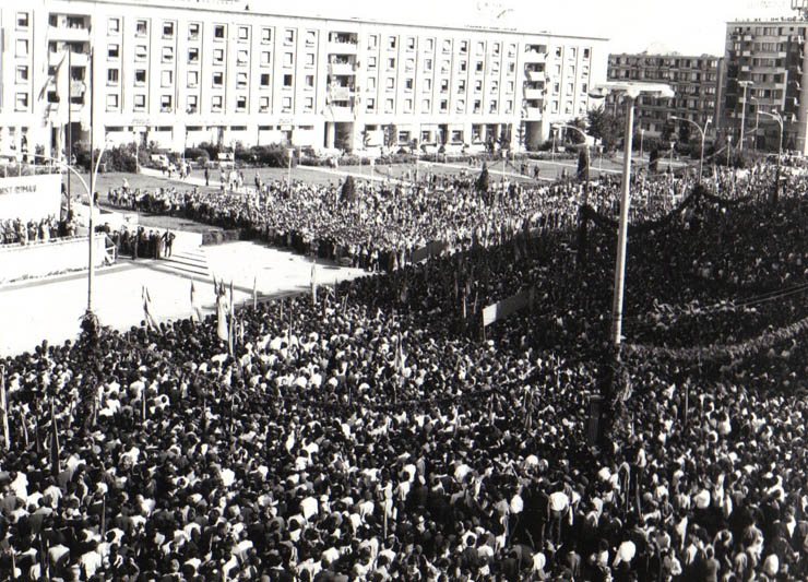 Aspect din timpul vizitei conducătorilor de partid şi de stat în regiunea Galaţi (Galaţi)