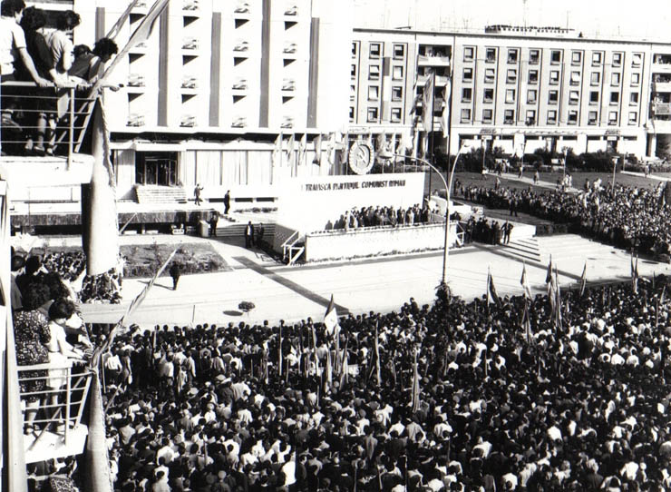 Aspect din timpul vizitei conducătorilor de partid şi de stat în regiunea Galaţi (Galaţi)