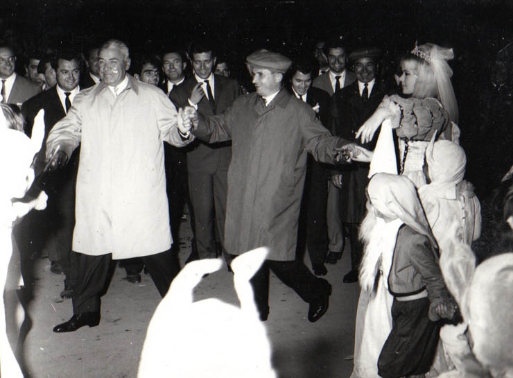 Aspect din timpul vizitei conducătorilor de partid şi de stat în regiunea Galaţi (Galaţi)