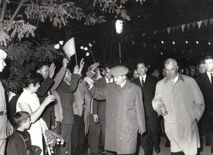 Aspect din timpul vizitei conducătorilor de partid şi de stat în regiunea Galaţi (Galaţi)