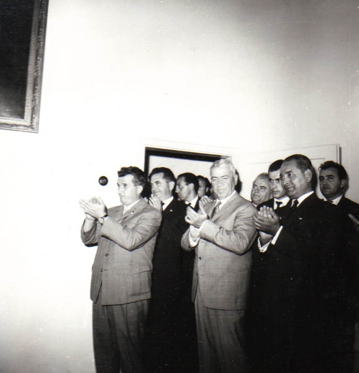 Aspect din timpul vizitei conducătorilor de partid şi de stat în regiunea Galaţi (Focşani)